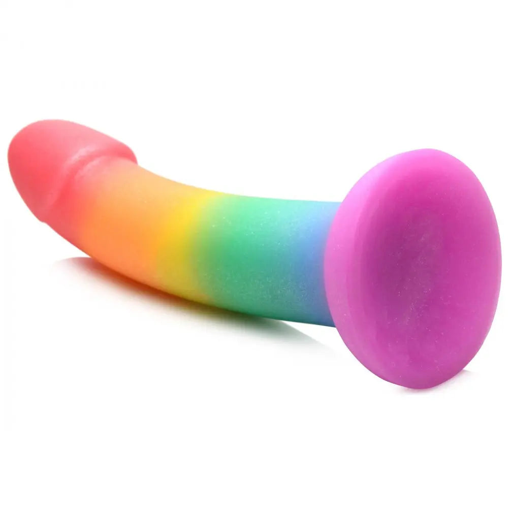 Phallic Rainbow Silicone Dildo  Suction Cup Dildos