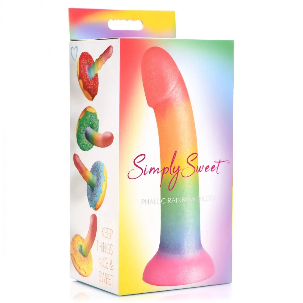 Phallic Rainbow Silicone Dildo  Suction Cup Dildos