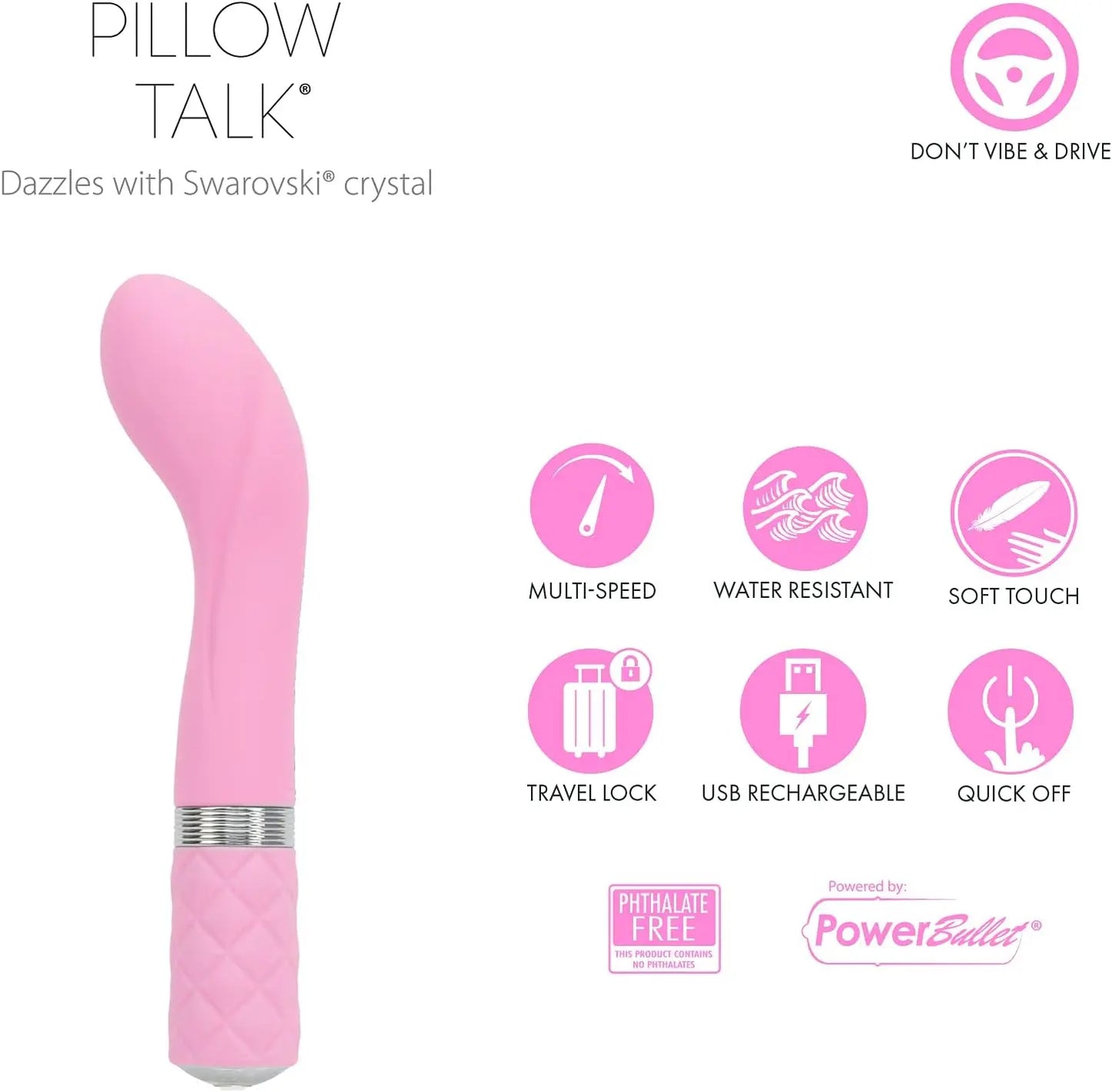 Pillow Talk G Spot Vibrator Sex Toy - Pink Sassy G-Spot Sex Toy Vibrator  Vibrator