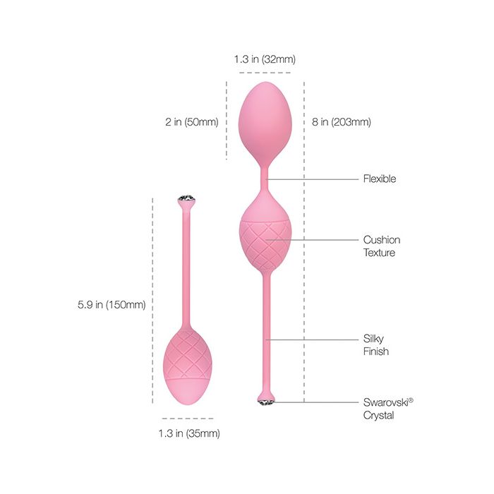 Pillow Talk Sex Toy Frisky Pleasure Balls Kegel Sex Toy Kegel Weights  Vibrator