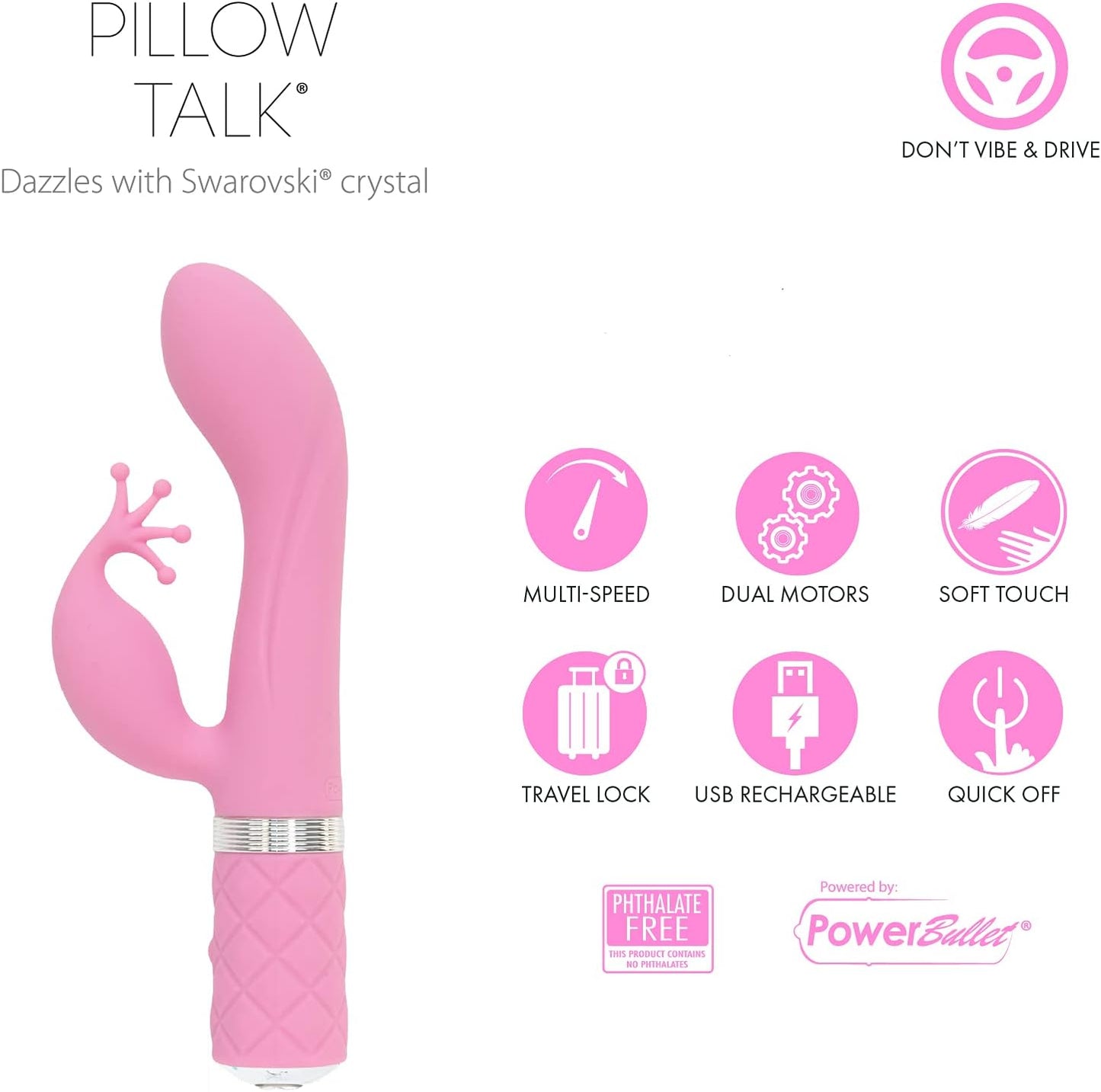 Pillow Talk Vibrator Sex Toy - Kinky Pink Rabbit Sex Toy  Vibrator