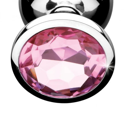 Pink Gem Anal Plug - Small Butt Plug  Metal Anal Plug Sex Toy