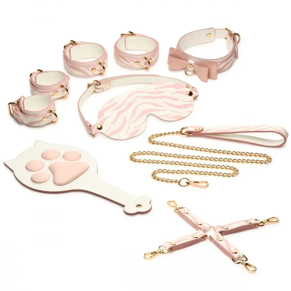 Pink Kitty Bondage Set BDSM Restraints Hogtie Bondage  Hogtie Restraints