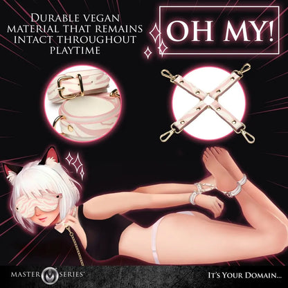 Pink Kitty Bondage Set BDSM Restraints Hogtie Bondage  Hogtie Restraints