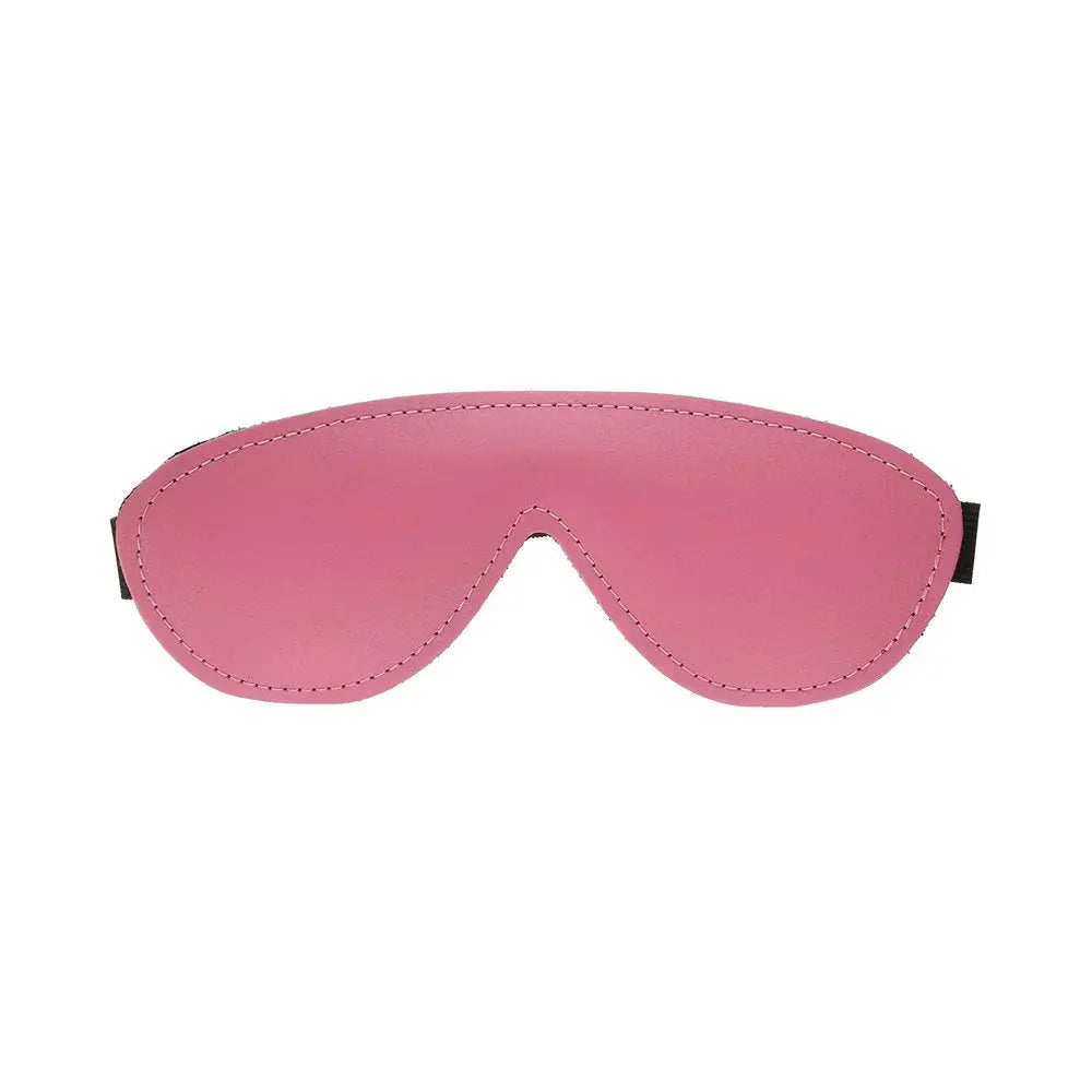 Pink Leather Bondage Blindfold Bound Leather Blindfold BDSM  Blindfold