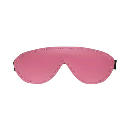 Pink Leather Bondage Blindfold Bound Leather Blindfold BDSM  Blindfold