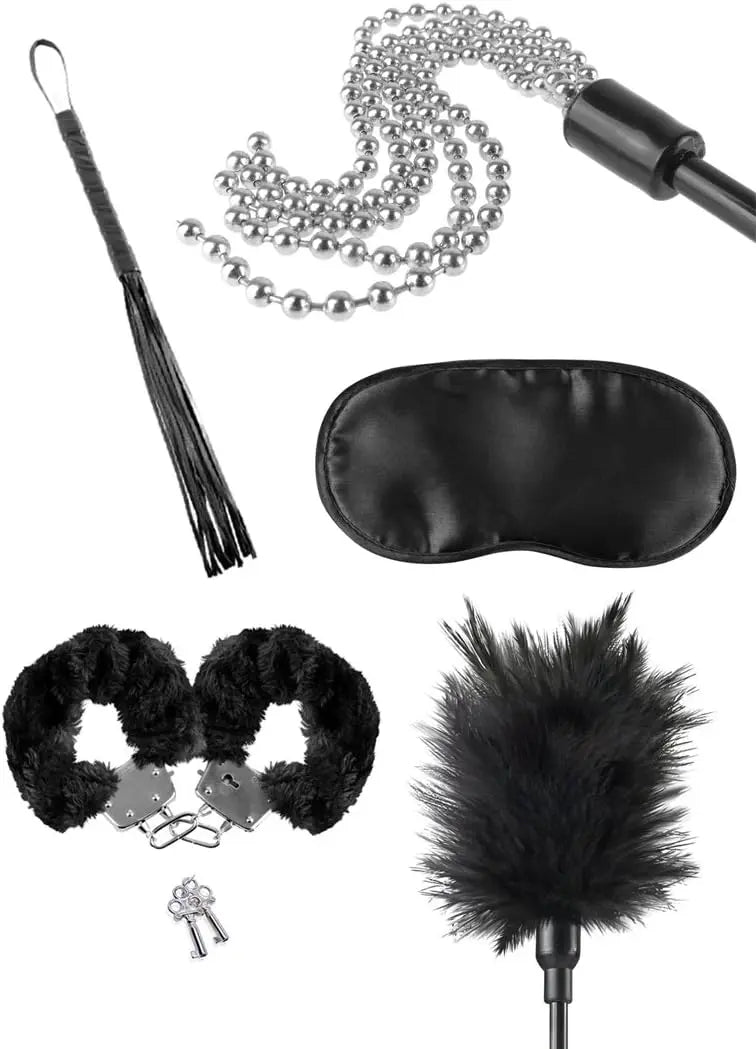 Pipedream Fetish Fantasy Series 5-Piece Beginner Bondage Kit Black  Bondage Kits