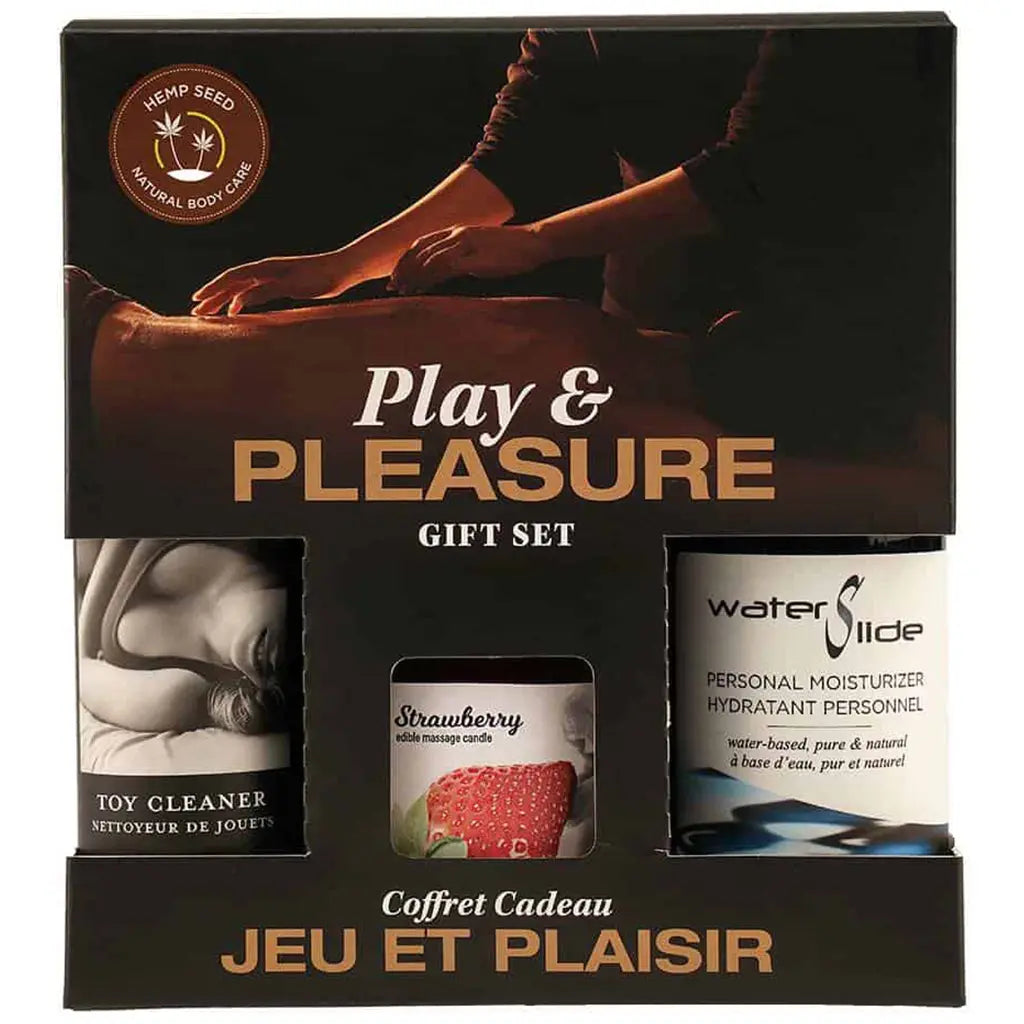 Play & Pleasure Set: Strawberry  Lubes, Lotions and Accessories