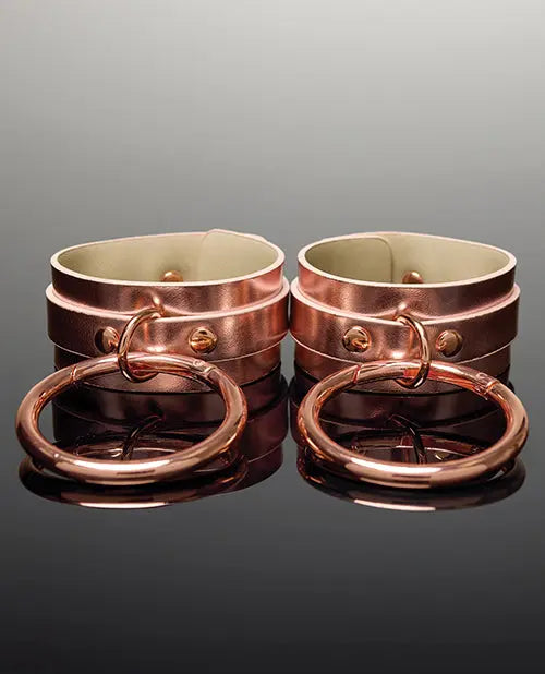 Pleasure Collection Adjustable Handcuffs Bondage Cuffs - Rose Gold  Bondage Gear