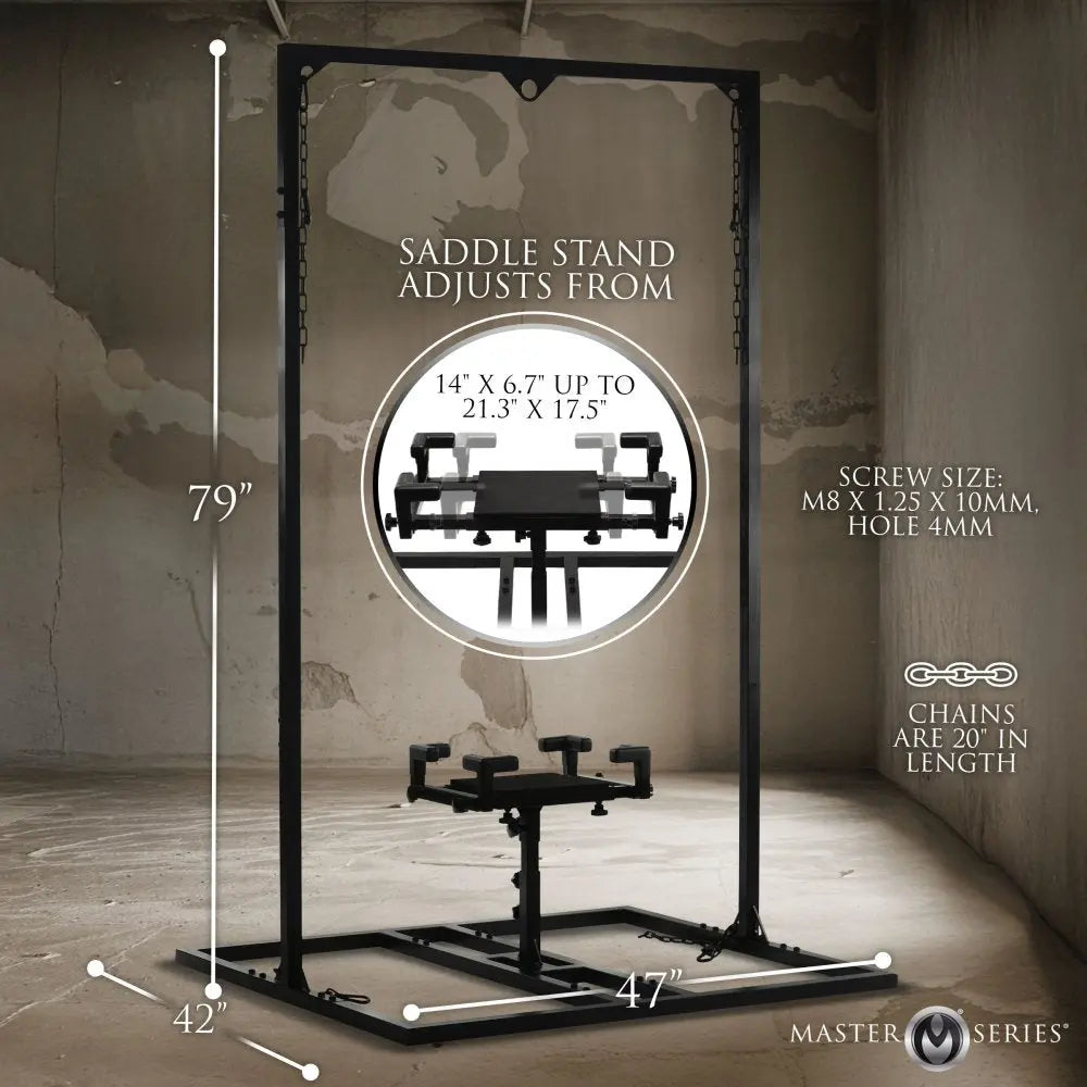 Pleasure Post Saddle Bondage Frame Extreme BDSM Furniture  Dungeon Furniture and Accessories