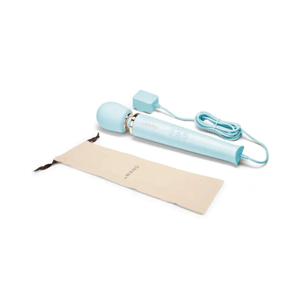 Plug-In Vibrating Wand Massager - Sky Blue  Wand Vibrator