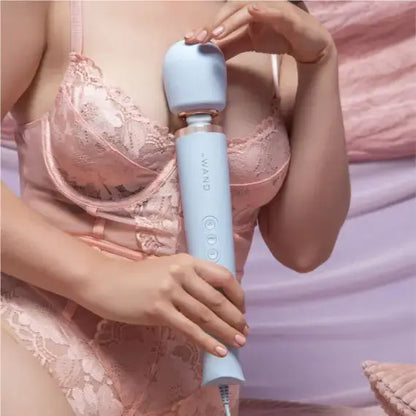 Plug-In Vibrating Wand Massager - Sky Blue  Wand Vibrator