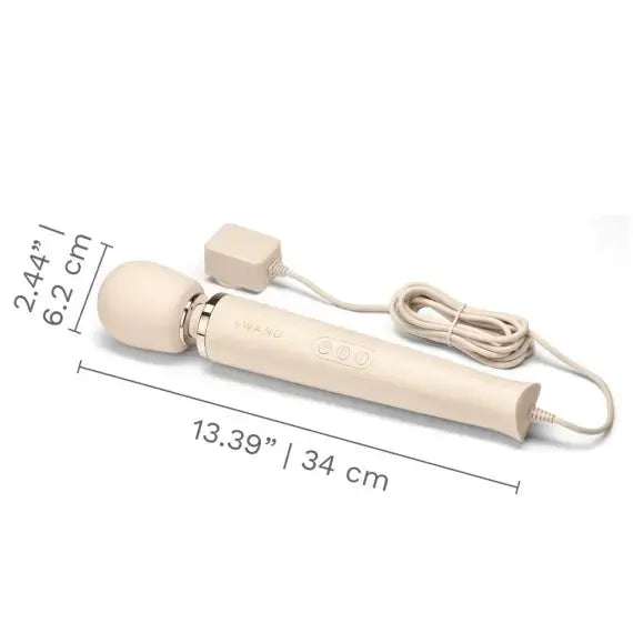 Plug-In Vibrating Wand Vibrator Massager - Cream  Wand Vibrator