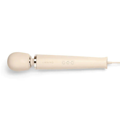 Plug-In Vibrating Wand Vibrator Massager - Cream  Wand Vibrator