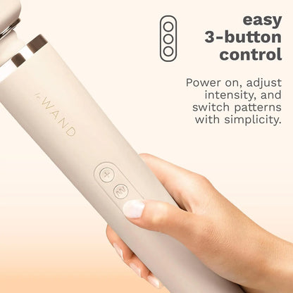 Plug-In Vibrating Wand Vibrator Massager - Cream  Wand Vibrator