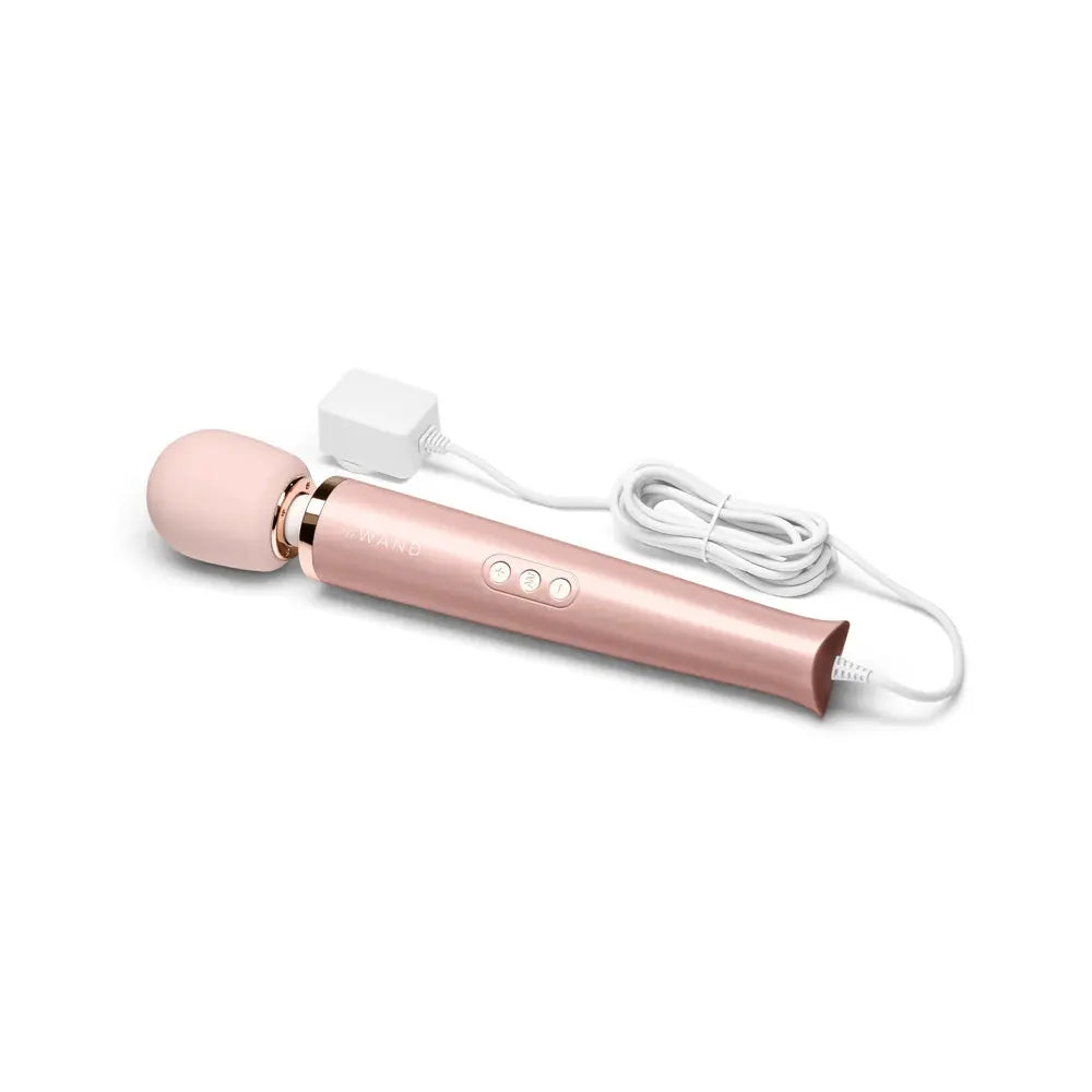 Plug-In Vibrating Wand Vibrator Massager - Rose Gold  Wand Vibrator