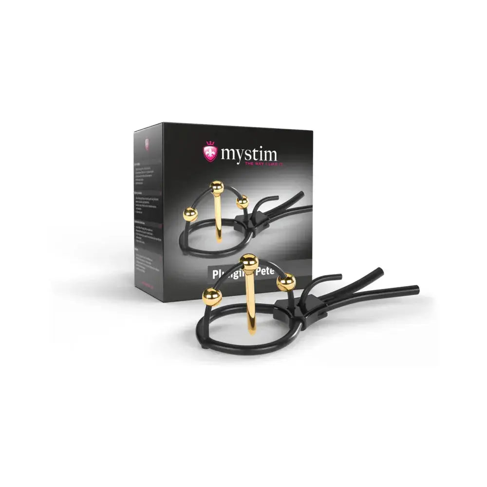 Plunging Pete Corona Glans Strap with Urethral Sound  E-Stim Penis Toy