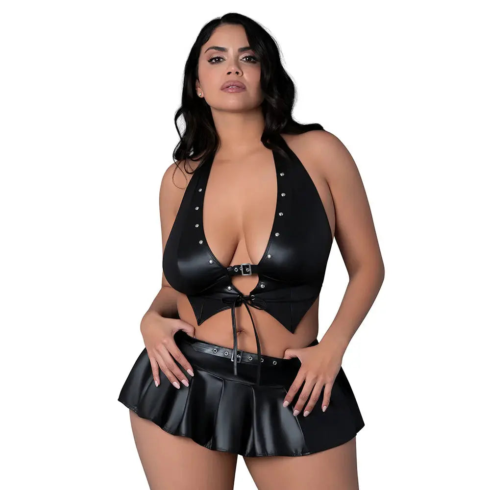 Plus Bondage Lingerie Seraphina Black Queen Size  Lingerie - Fetish Wear