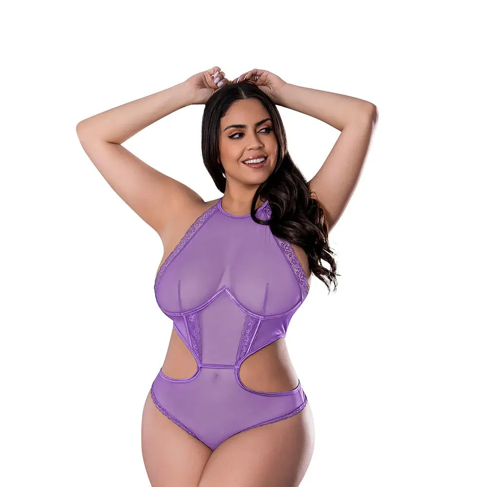 Plus Lingerie Teddy Very Peri Queen Size  Lingerie - Baby dolls Chemises etc