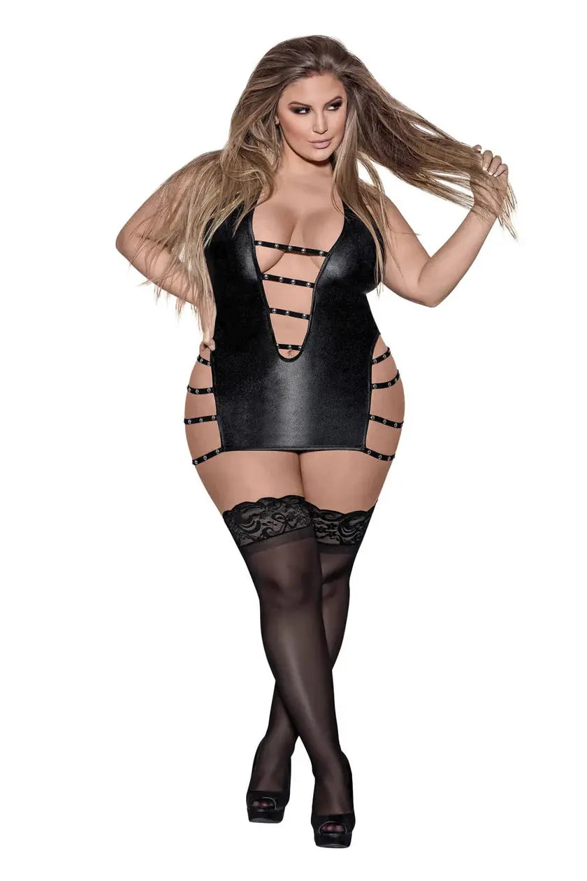 Plus Size BDSM Lingerie Lust Fetish Portia Black Queen  Lingerie - Fetish Wear