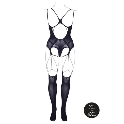 Plus Size Lingerie Le Desir Shade Elara VII Bodystocking with Open Cups  Lingerie - Body Stockings