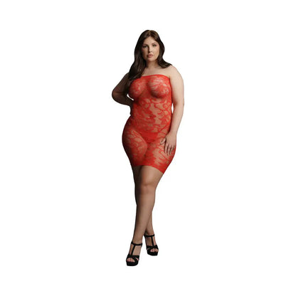 Plus Size Lingerie Valentines Shots Le Desir Star Rhinestone Dress Red Queen Size  Lingerie - Dresses