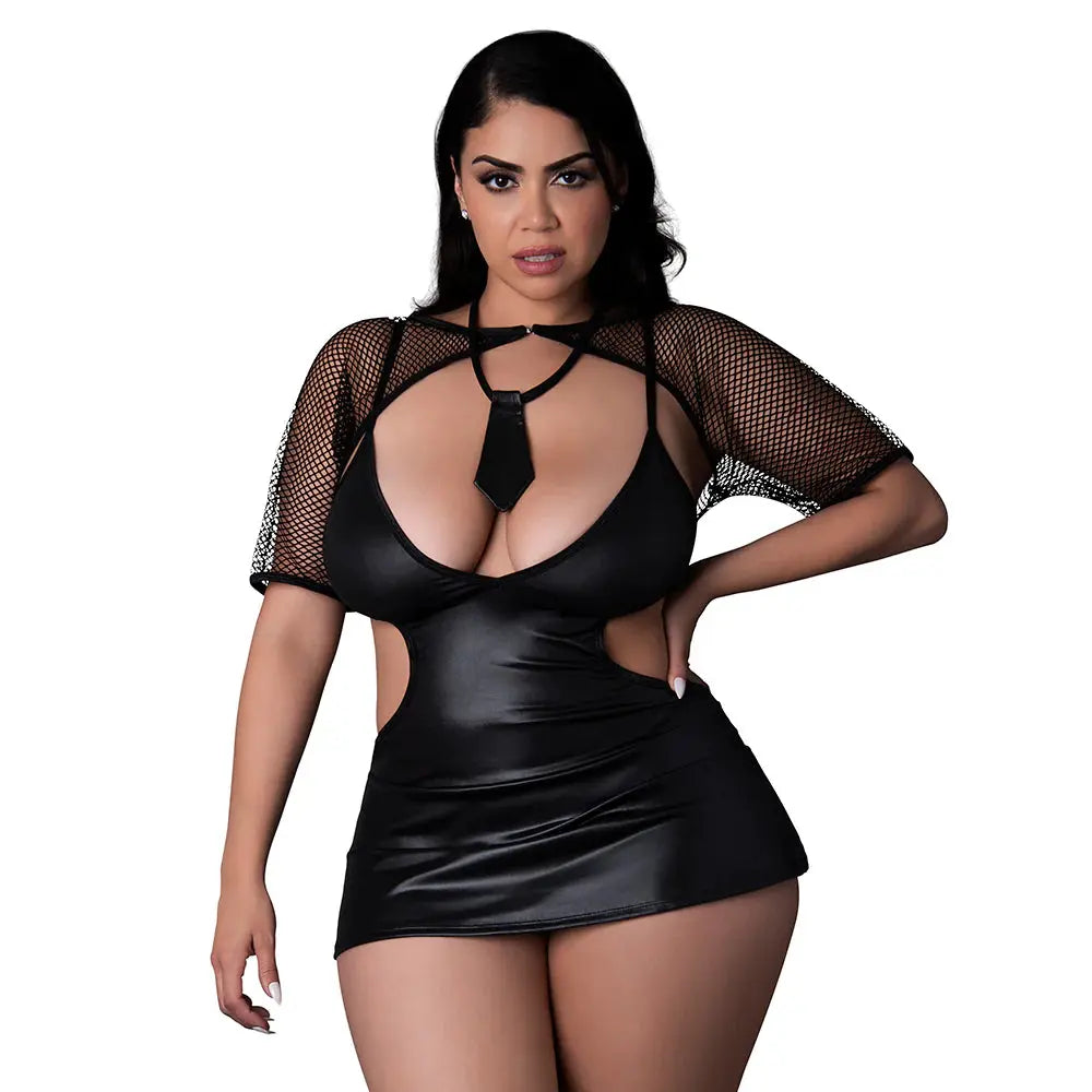 Plus Size Naughty School Girl Costume Miss Behaving  Lingerie - Costumes