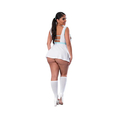 Plus Size Sexy Costume School Spirit Costume White Queen Size  Lingerie - Costumes