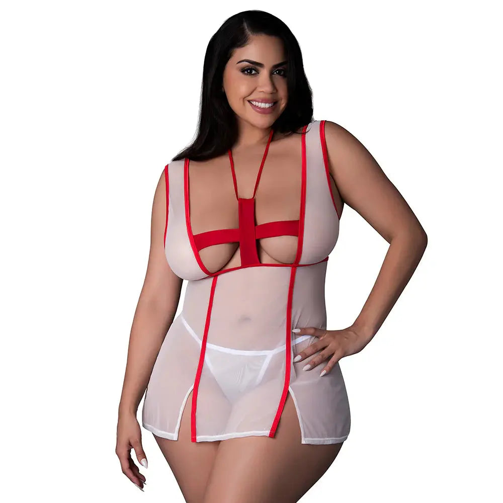 Plus Size Sexy Nurse Costume Tender Care Nurse Set  Lingerie - Costumes