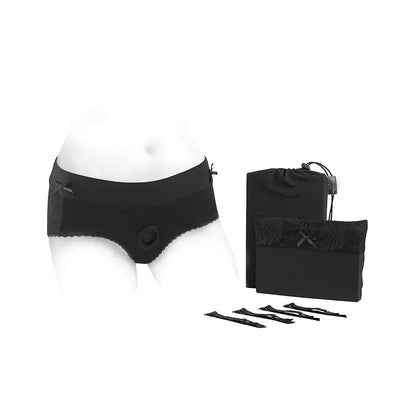 Plus Size Underwear Style Strap-on Harness Booty Short Harness Black Size 5XL  Strap-on Shorts