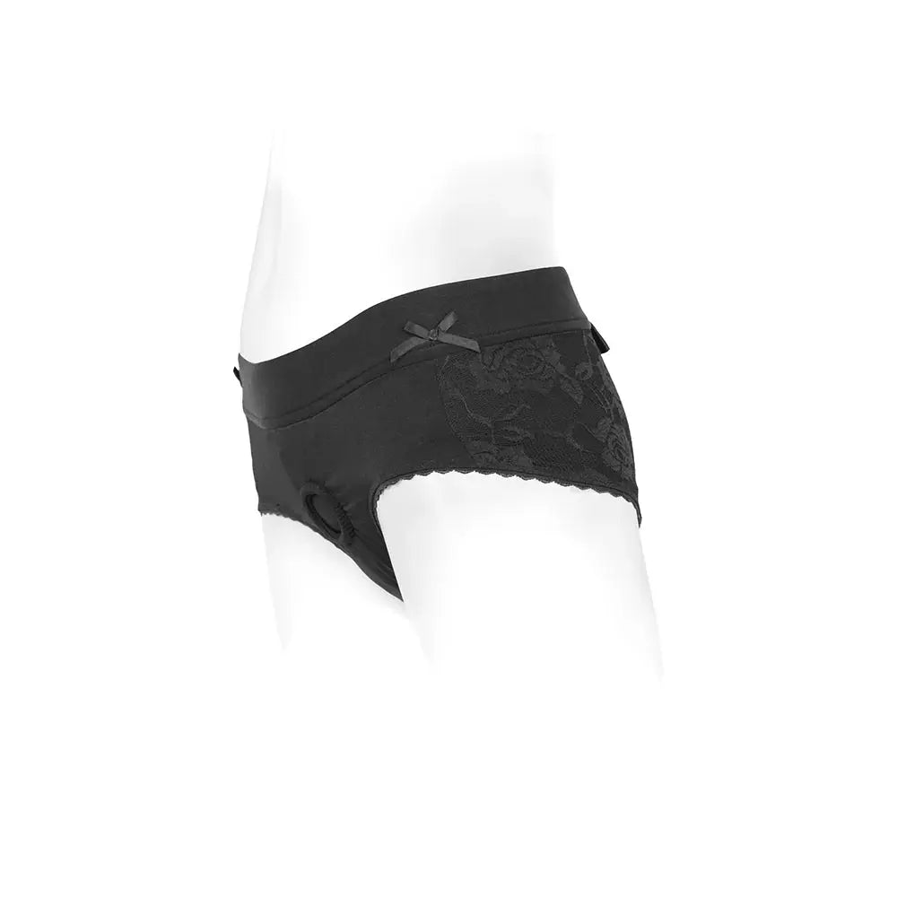 Plus Size Underwear Style Strap-on Harness Booty Short Harness Black Size 5XL  Strap-on Shorts