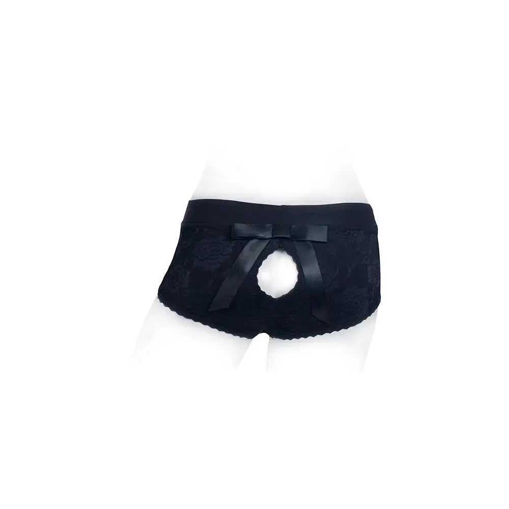 Plus Size Underwear Style Strap-on Harness Booty Short Harness Black Size 5XL  Strap-on Shorts
