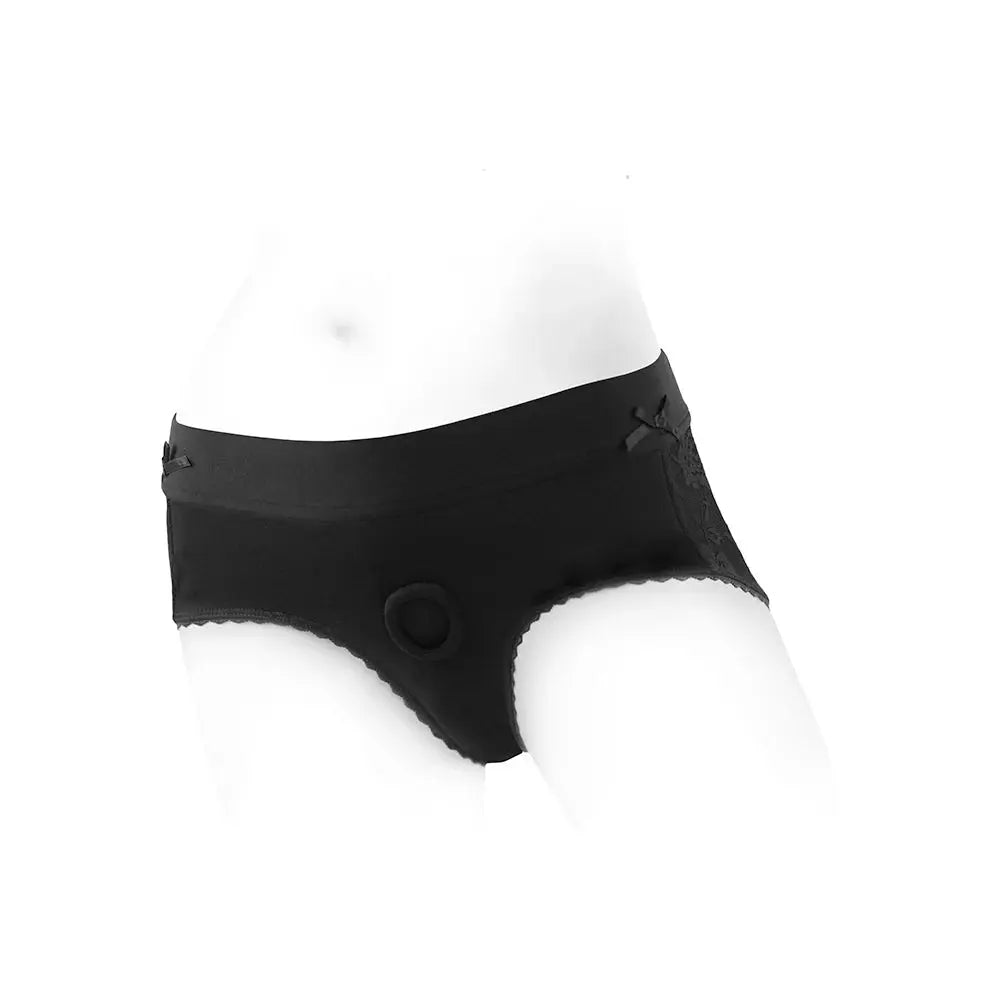 Plus Size Underwear Style Strap-on Harness Booty Short Harness Black Size 5XL  Strap-on Shorts