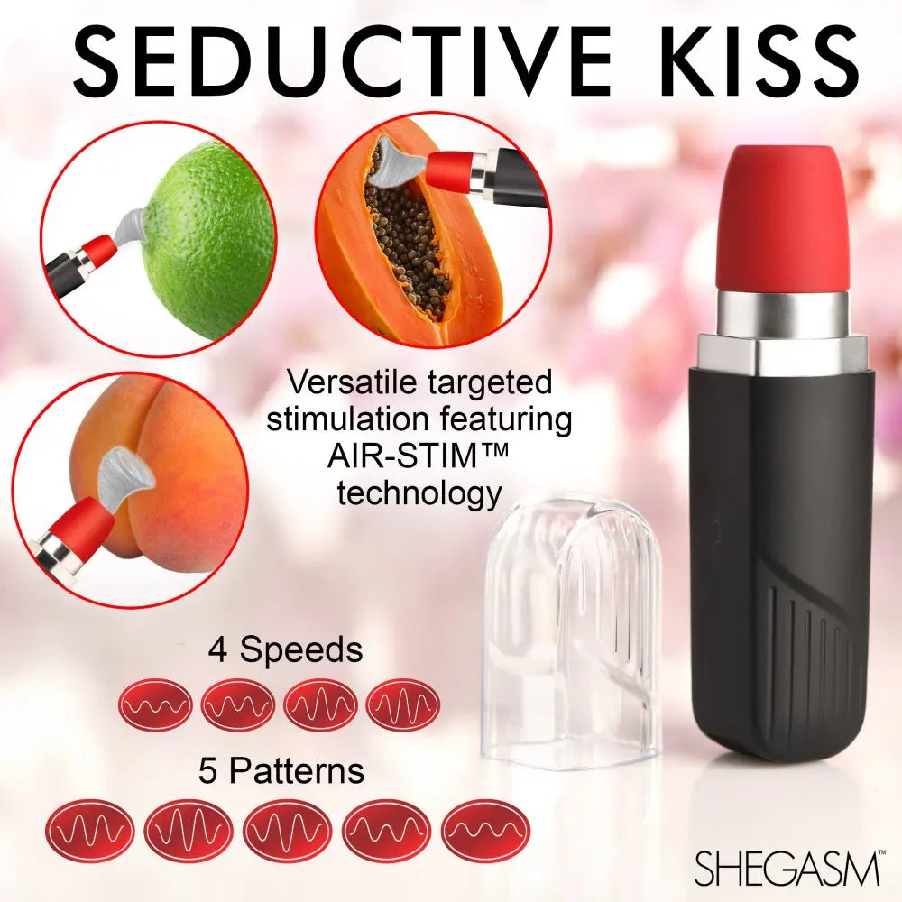 Pocket Pucker Lipstick Clit Stimulator Lipstick Vibrator Suction Sex Toy  Vibrating Toys