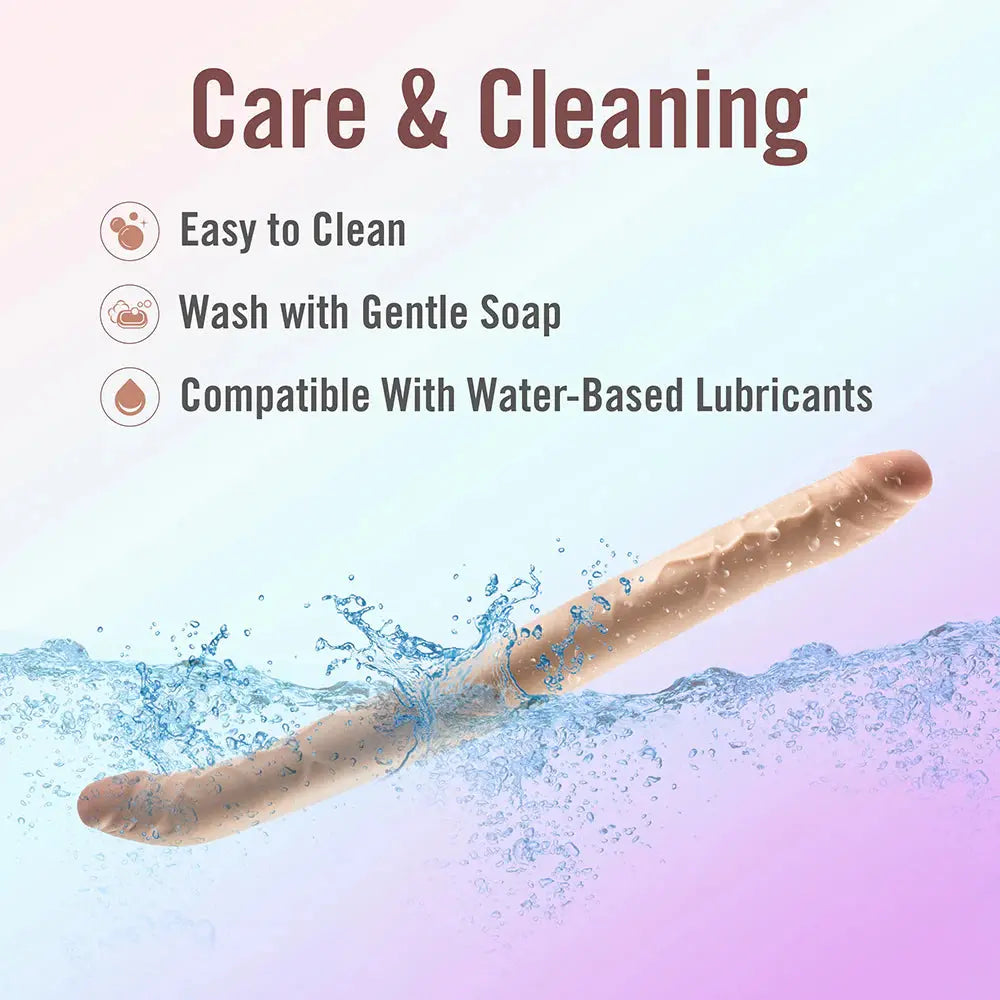 Posable Double Dong Two Sided Dildo Sex Toy  Double Dildo