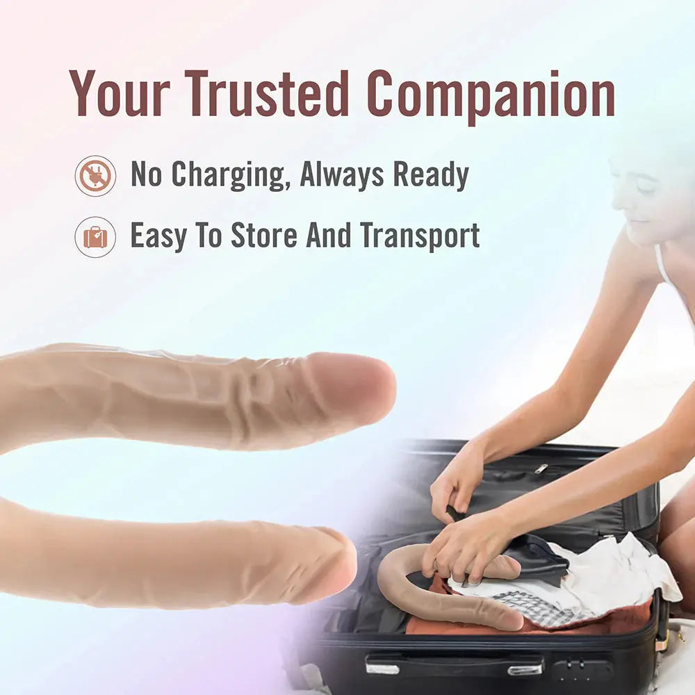 Posable Double Dong Two Sided Dildo Sex Toy  Double Dildo