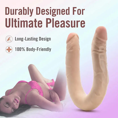 Posable Double Dong Two Sided Dildo Sex Toy  Double Dildo