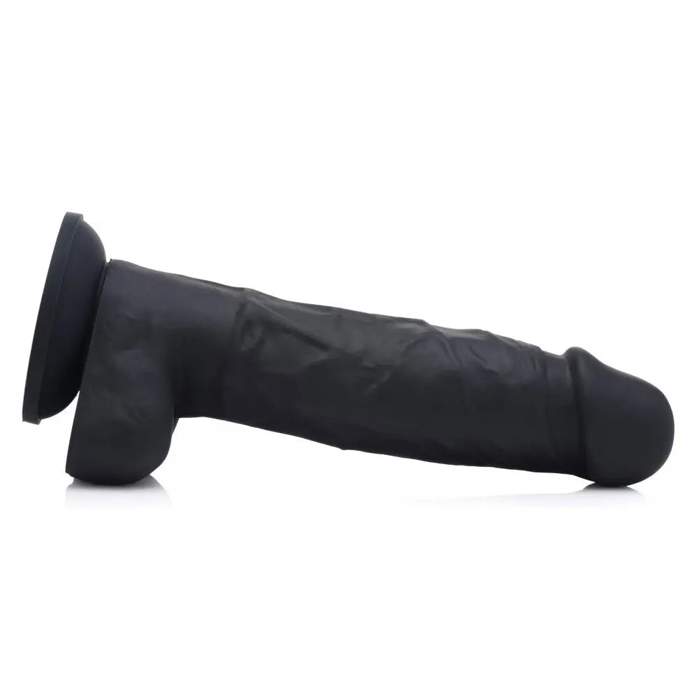 Power Pecker 7 Inch Silicone Dildo with Balls - Black  Dildos