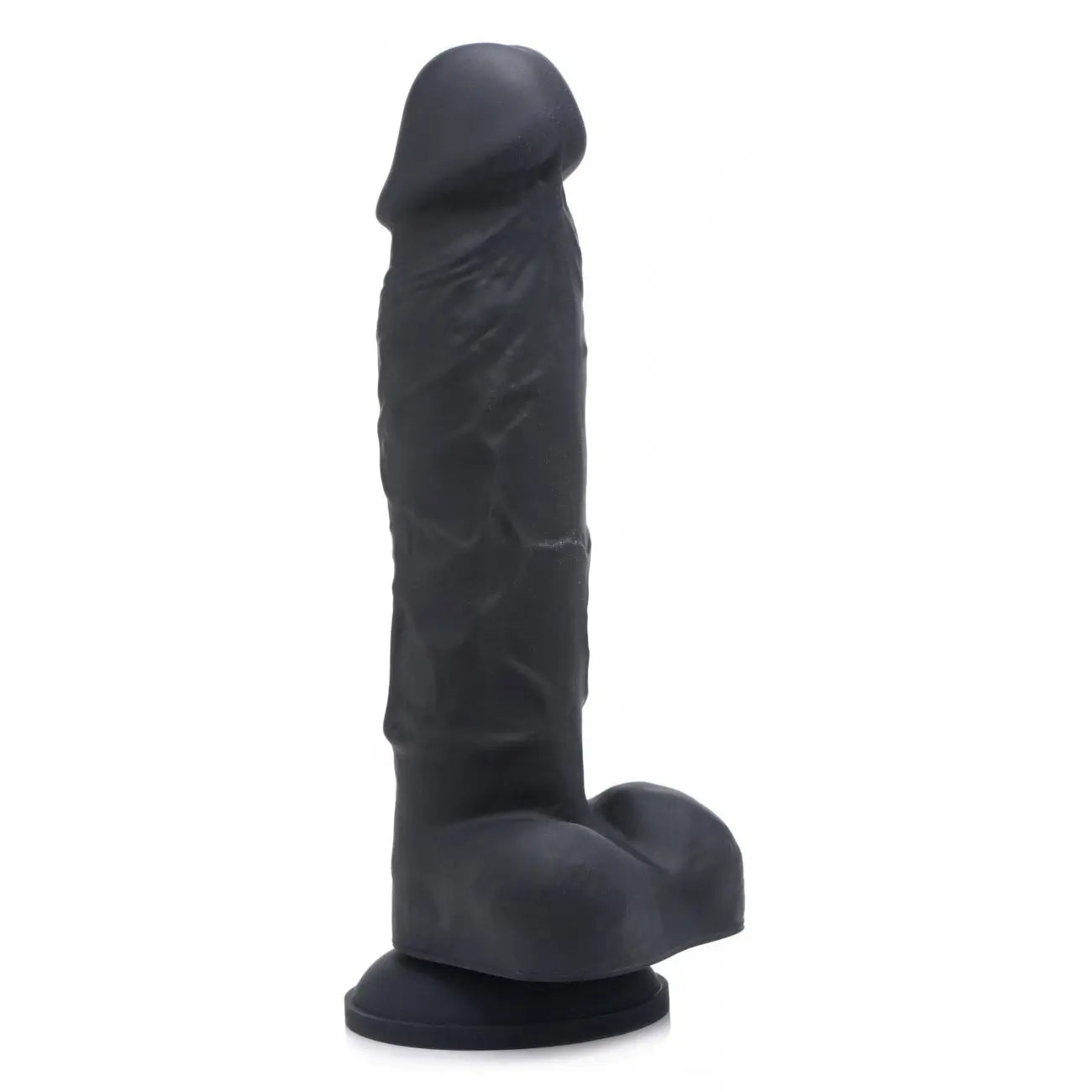 Power Pecker 7 Inch Silicone Dildo with Balls - Black  Dildos