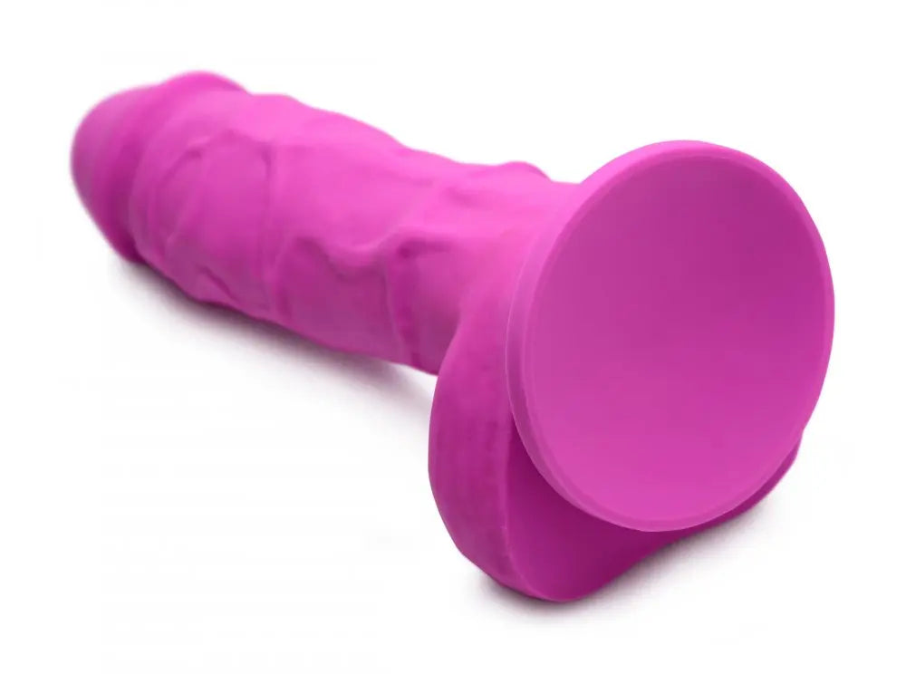 Power Pecker 7 Inch Silicone Realistic Dildo with Balls - Pink  Dildos