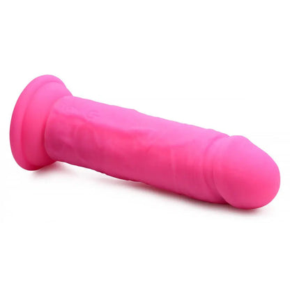 Power Player 28X Vibrating Silicone Dildo with Remote - Pink  Vibrating Toys