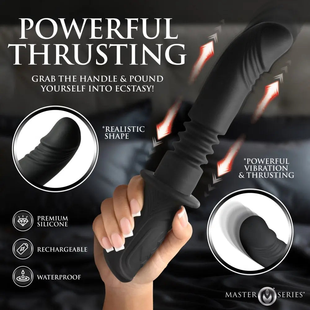 Power Thrust Silicone Thrusting Vibrator Sex Toy - Thrusting Dildo  Thrusting Dildo