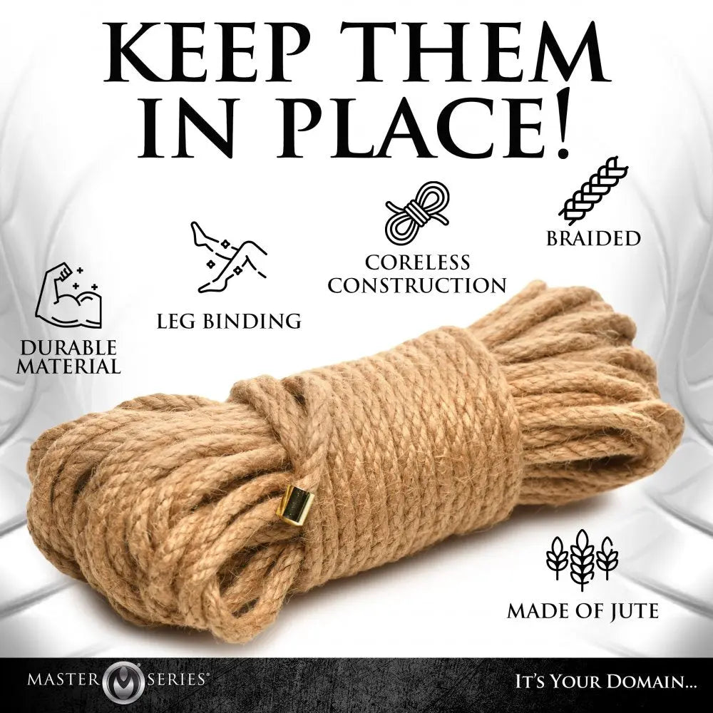 Premium Braided Jute Bondage Rope - 50 Feet BDSM Rope Bondage Rope Cuffs  Bondage Gear