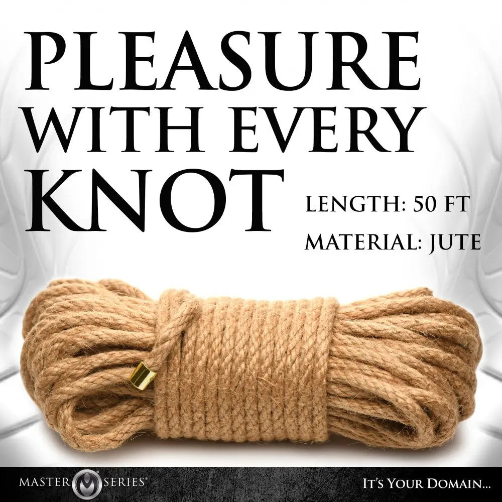 Premium Braided Jute Bondage Rope - 50 Feet BDSM Rope Bondage Rope Cuffs  Bondage Gear