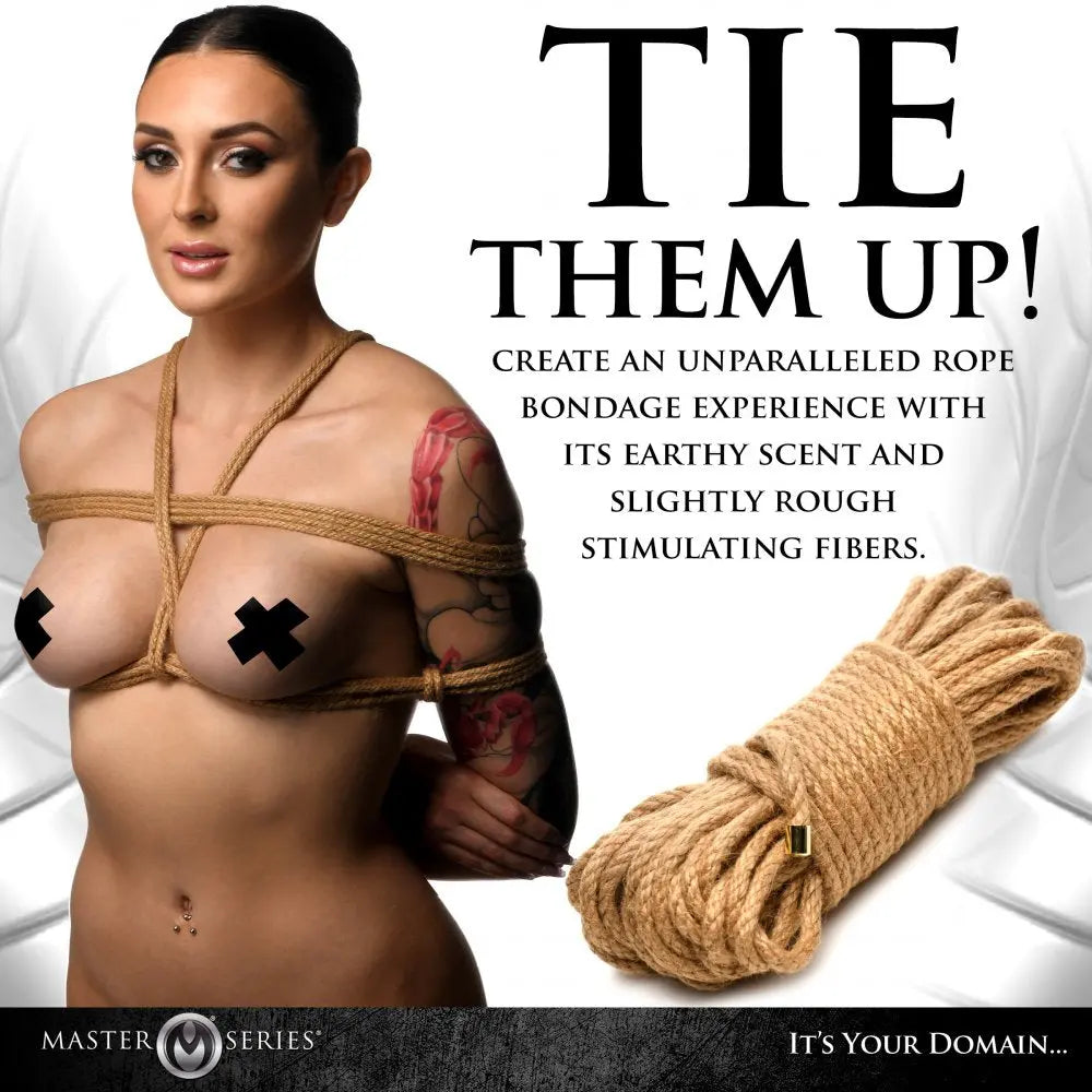 Premium Braided Jute Bondage Rope - 50 Feet BDSM Rope Bondage Rope Cuffs  Bondage Gear