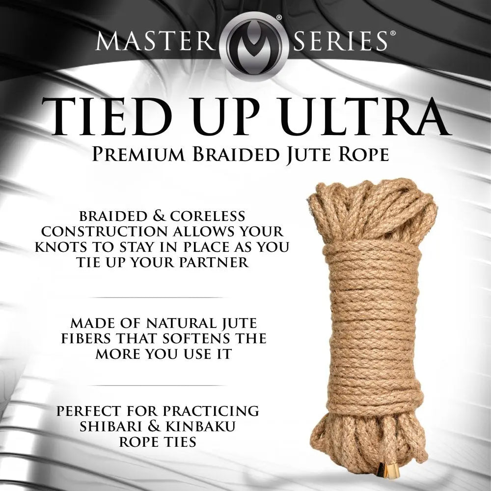 Premium Braided Jute Bondage Rope - 50 Feet BDSM Rope Bondage Rope Cuffs  Bondage Gear