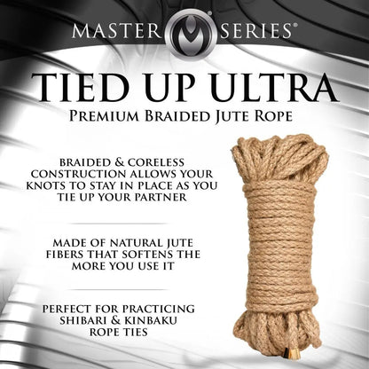 Premium Braided Jute Bondage Rope - 50 Feet BDSM Rope Bondage Rope Cuffs  Bondage Gear