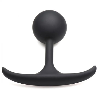 Premium Silicone Round Weighted Anal Plug - Medium  Anal Plug Sex Toy