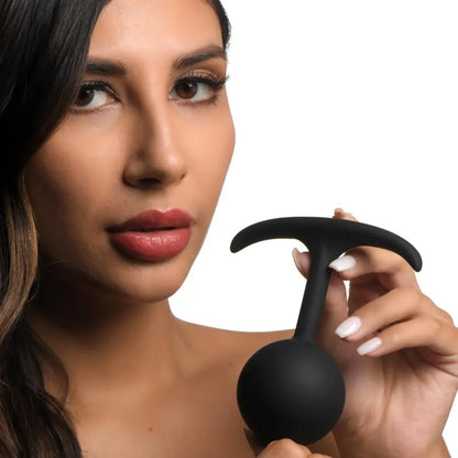 Premium Silicone Round Weighted Anal Plug - XL  Anal Plug Sex Toy