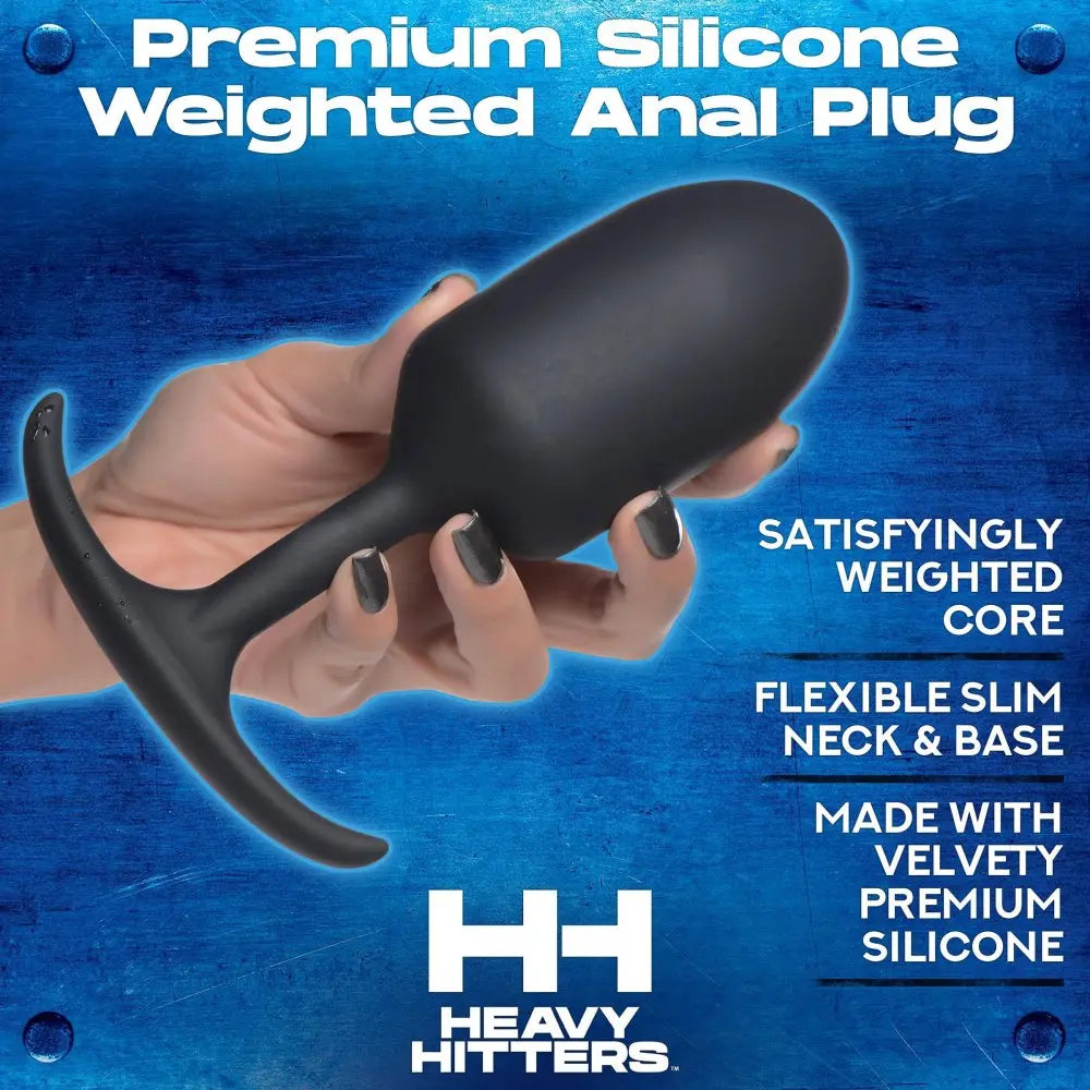 Premium Silicone Weighted Anal Plug - Large Butt Plug Sex Toy  Anal